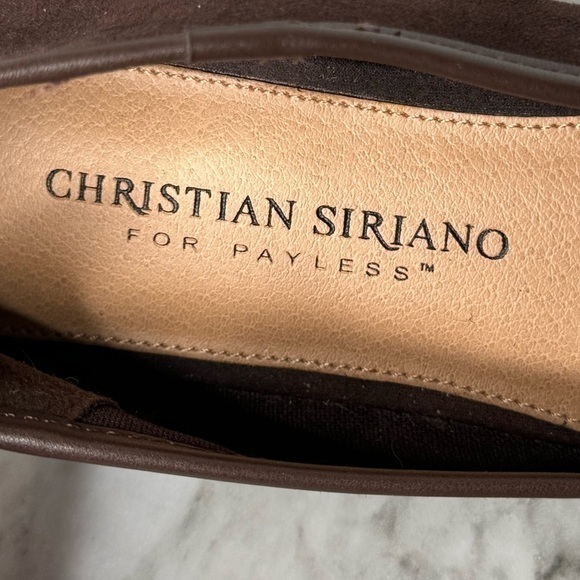 Christian Siriano for Payless Daphne Brown‎ Faux Leather Buckle Flats- Sz 6 - Picture 7 of 10